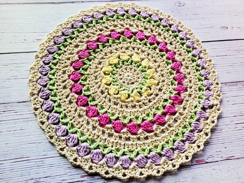 Tulip Mandala PDF crochet pattern image 4