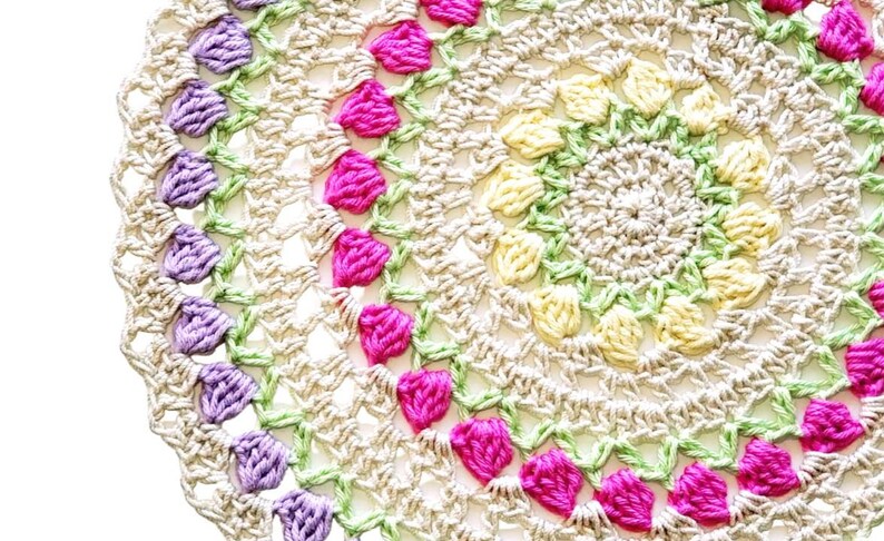 Tulip Mandala PDF crochet pattern image 3