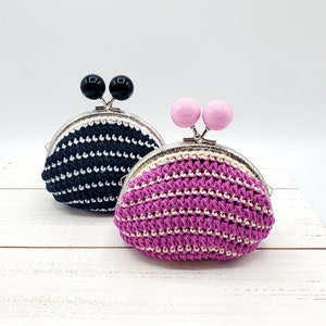 Stripy coin Purse PDF crochet pattern