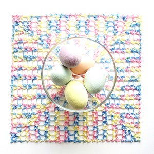 Easter Square Doily PDF crochet pattern