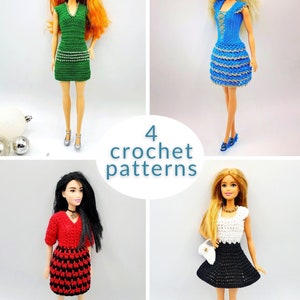 11.5&quot; Fashion Doll Dresses - Crochet Pattern Ebook