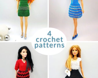 11.5&quot; Fashion Doll Dresses - Crochet Pattern Ebook