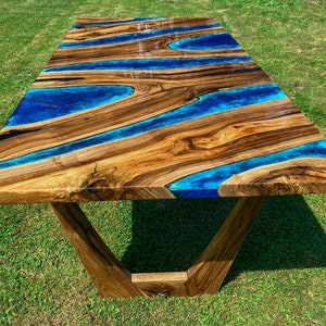Sold out, Blue ocean walnut river table