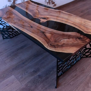 Sold out, Black Live edge river walnut coffee table