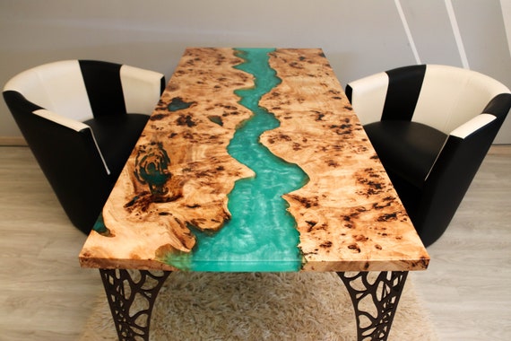 Metallic epoxy table online