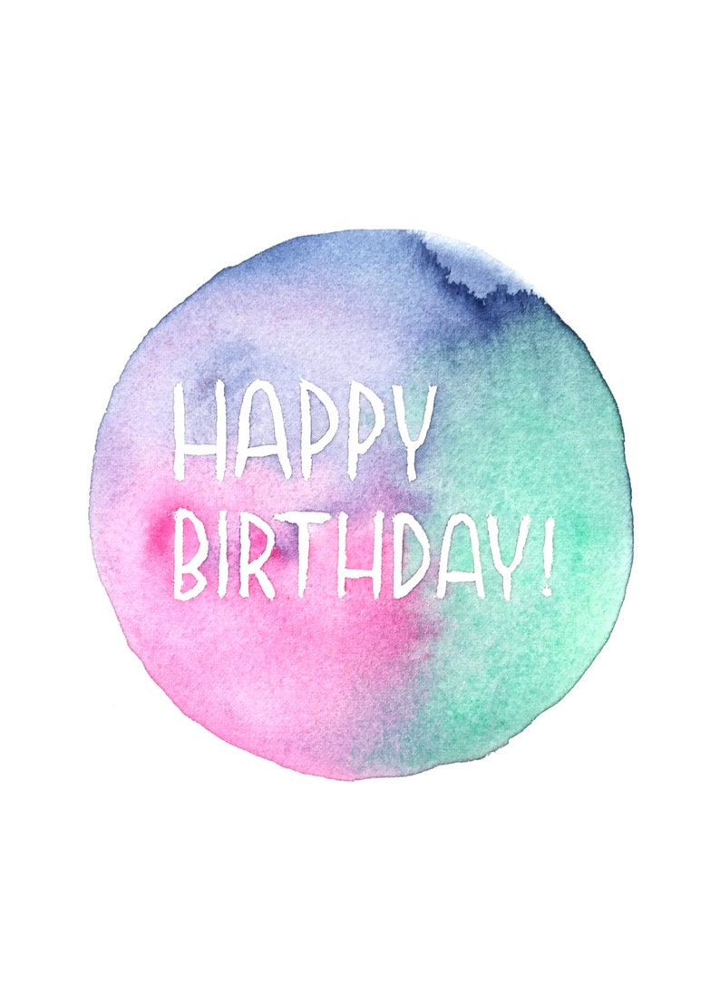 Happy Birthday English or French Birthday card