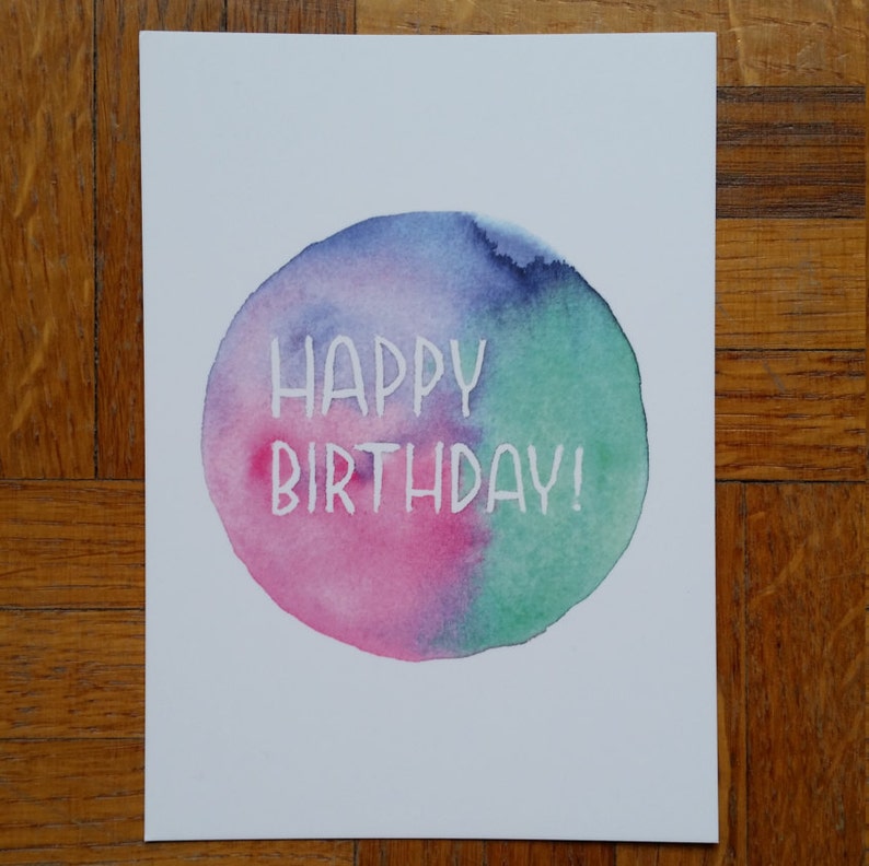 Happy Birthday English or French Birthday card