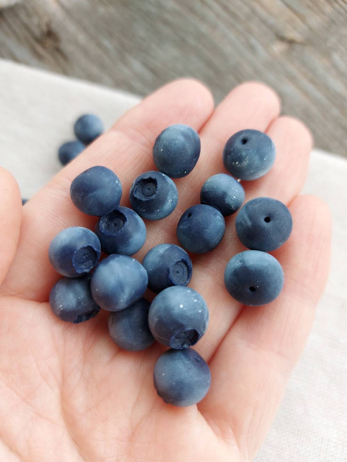 Blueberry Beads. Polymer Clay Beads. Jewelry Beading. DIY Kit. Etsy