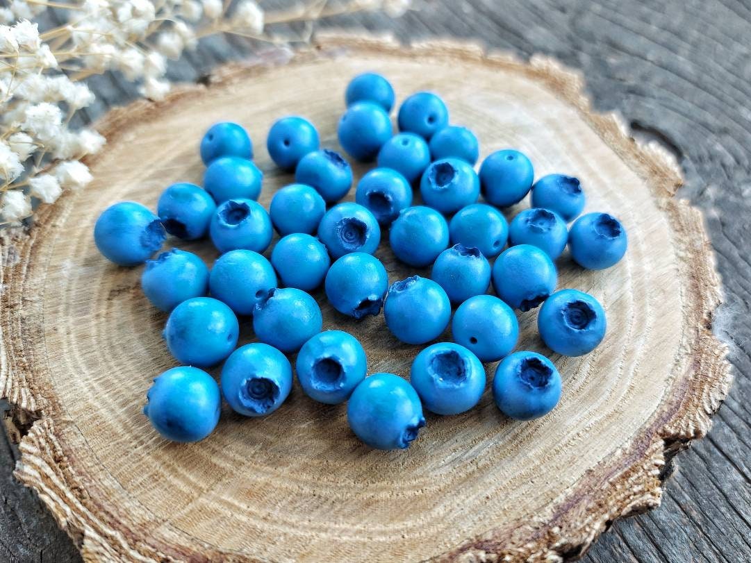 Blueberry Beads. Polymer Clay Beads. Jewelry Beading. Clay Etsy
