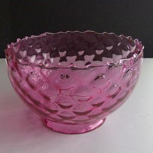 Cranberry Red Glass Gas Fixture Diamond Design Shade Lamp 4&quot; holder