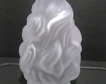 Flame Globe Stalactite shade 7" tall Satin Glass Statue of Liberty Lamp Globe