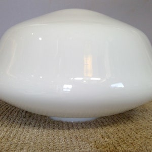 12&quot; Schoolhouse Shade Replacement Lighting Fixture Milk Glass White U.S. Handblown Glass