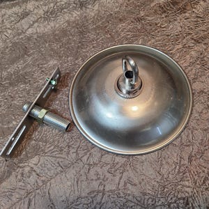 Chrome Finish Dome 6" wide Canopy with parts to hang light fixture