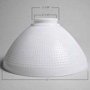 Glass Torchiere Diffuser White Opal Glass Torchiere Diffuser Floor Table Lamp Shade, Waffle ...