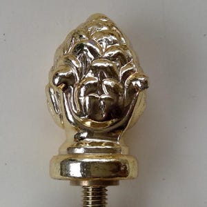 Pineapple Finial Topper Brass Finish for Lamp Repair Part or Replacement FREE SHIPPING