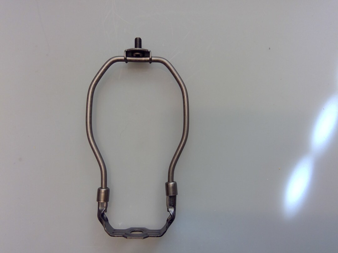 6 Antique Brass Finish Table Lamp Harp Shade Holder Cloth Shade Rest