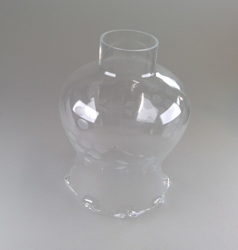 Engraved Cut Glass Lamp Shade Chandelier Light Fixture Globe Etsy