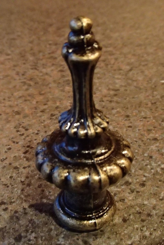Antique brass finish pillar finial Solid Brass finial knob lamp topper
