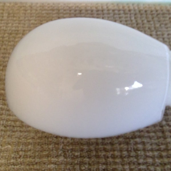 White Glass 1/2 Clam Shell Desk Globe or Table Lamp Shade