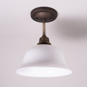 Opal Milk Glass Farmhouse Pendant Light fixture