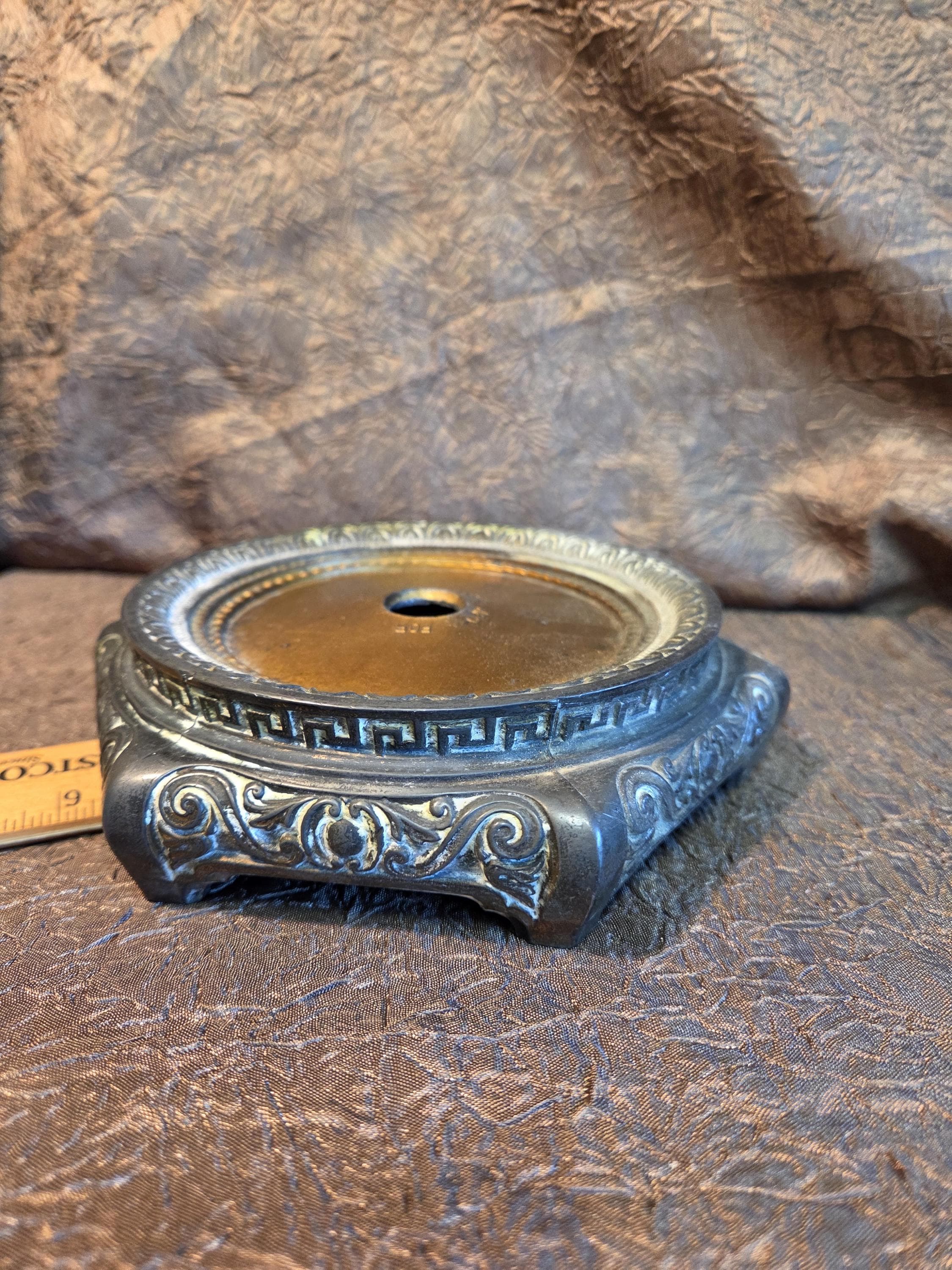 Gyro oil lamp 置物　レア　真鍮　ミッドセンチュリー　ヴィンテージ Vintage or Antique Metal Oil- Kerosene Lamp With Reflector