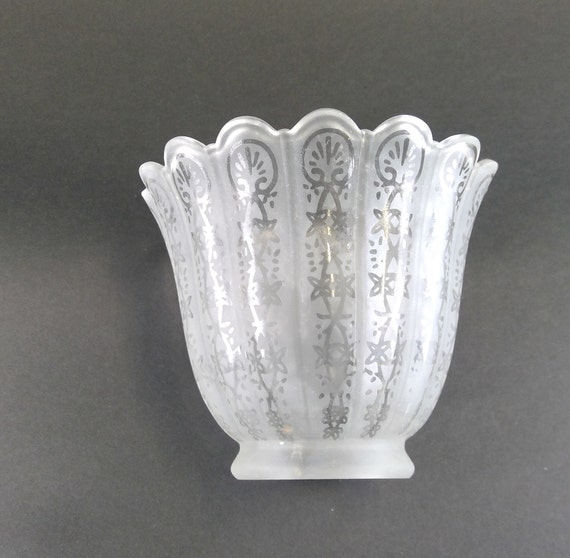 Acid Etched Embossed Ribbed Decorated 2 1/4 Fitter Glass - Etsy