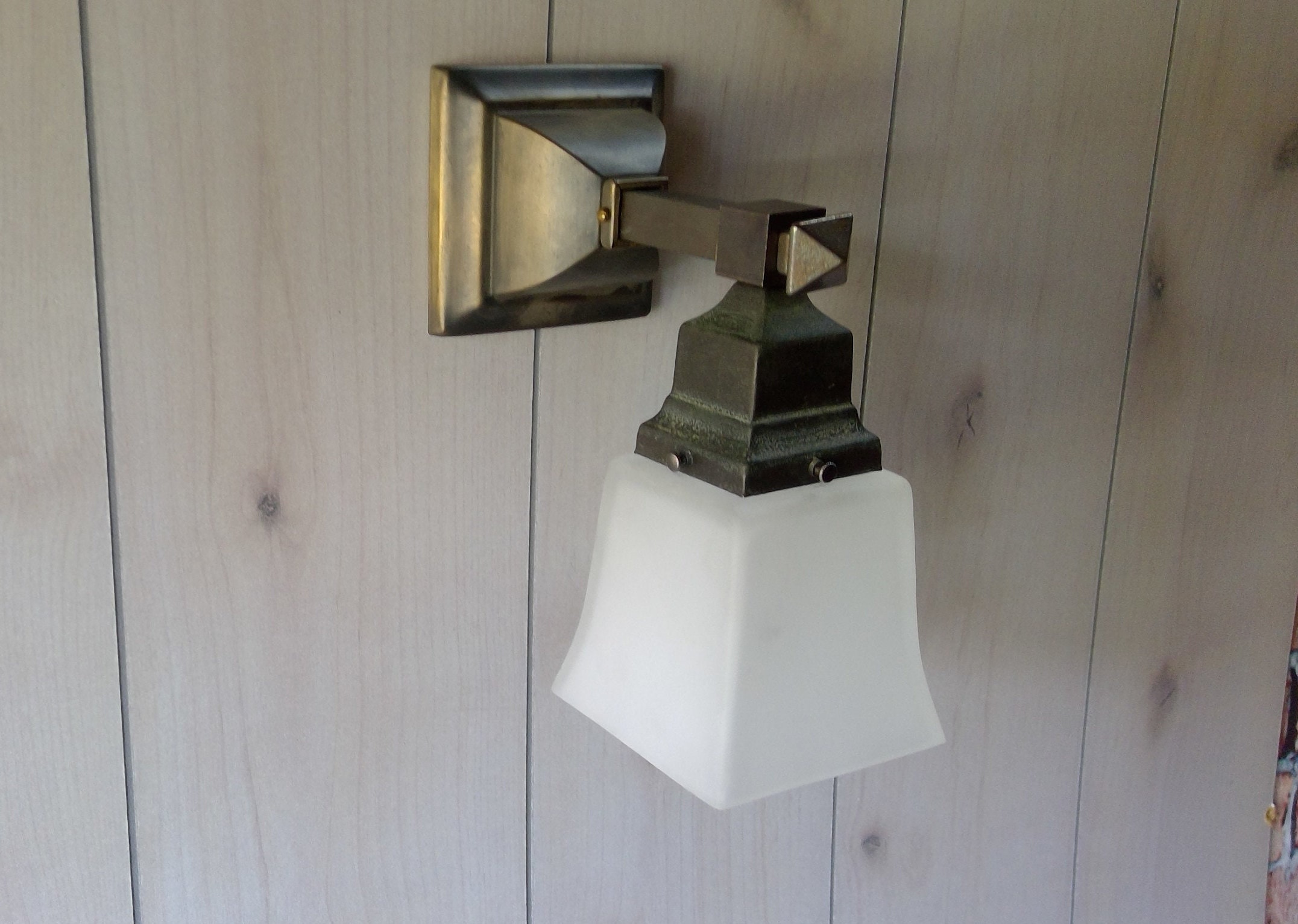 Arts and Crafts Square Mission Style Wall Sconce or Pendant