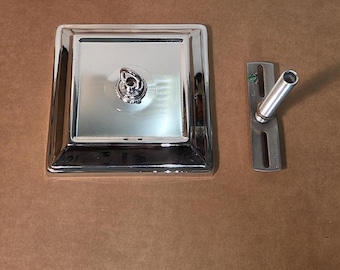Chrome Finish Square Canopy with parts to hang light fixture