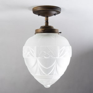 Art Deco Semi Flush Mount Ceiling Light Fixture - Etsy