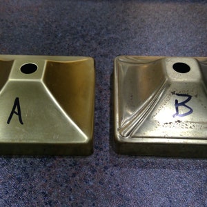 Square Solid Brass Break Rosett Bobeches 2 Sizes