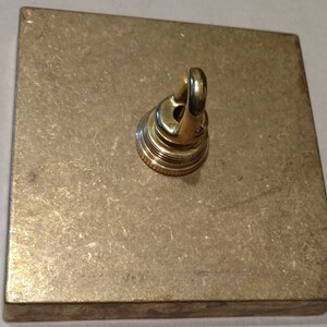 Square Mission Arts and Crafts Style Solid Brass Canopy Raw Finish with Screw Collar Loop and all parts
