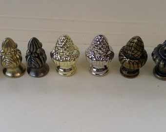 Round Finial Brass Finished Topper for Lamp Restoration Part or Replacement FREE SHIPPING