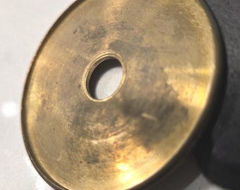 Brass Turned Check Ring 2" Lamp Top Cover Bobeches Lighting Craft Hobby Part