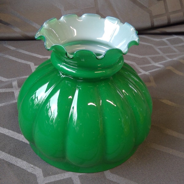 Student Lamp Globe Green oil kerosene lamp glass shade Kero rayo style