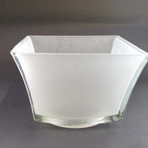 Arts and Crafts Mission Style Gas Lamp Shade Square Fixture Globe Frosted Glass 4&quot; fitter
