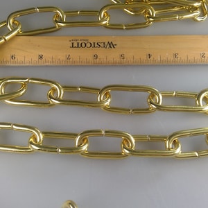Heavy Solid Brass Chain 2 link Sizes for Chandelier Hanging Lamp Light Part 36&quot; Long