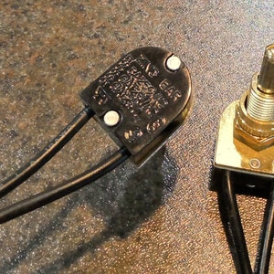 Push On Off Toggle Switch Chrome or Brass Finish Switch Appliance Switch Free Ship
