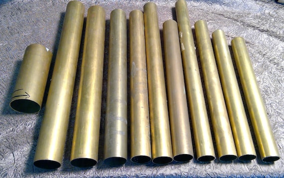 Assorted Short Pieces Round Solid Brass Tubing Lot DIY Craft Hobby