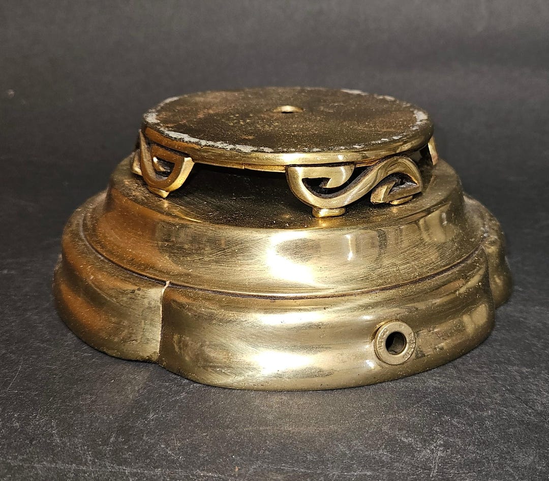 Curated visual reference: Picture Idea: Vintage 2 Piece Metal Lamp Base 7 Reutilized Base