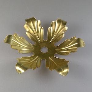 4&quot; Raw solid Bass Chandelier bobesche rosette fixture break repair part Hobby or Craft