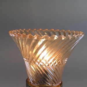 Amber Holophane Style Lamp Shade Fixture Replacement Globe 2 1/4" fit.