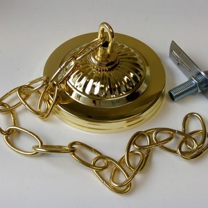 Brass Finish Canopy kit Hang Light Fixture with 18&quot; of chain DIY