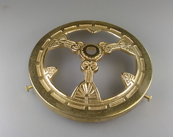 5&quot; Cast Solid Brass Decorated Vintage Style Gas Shade Holder