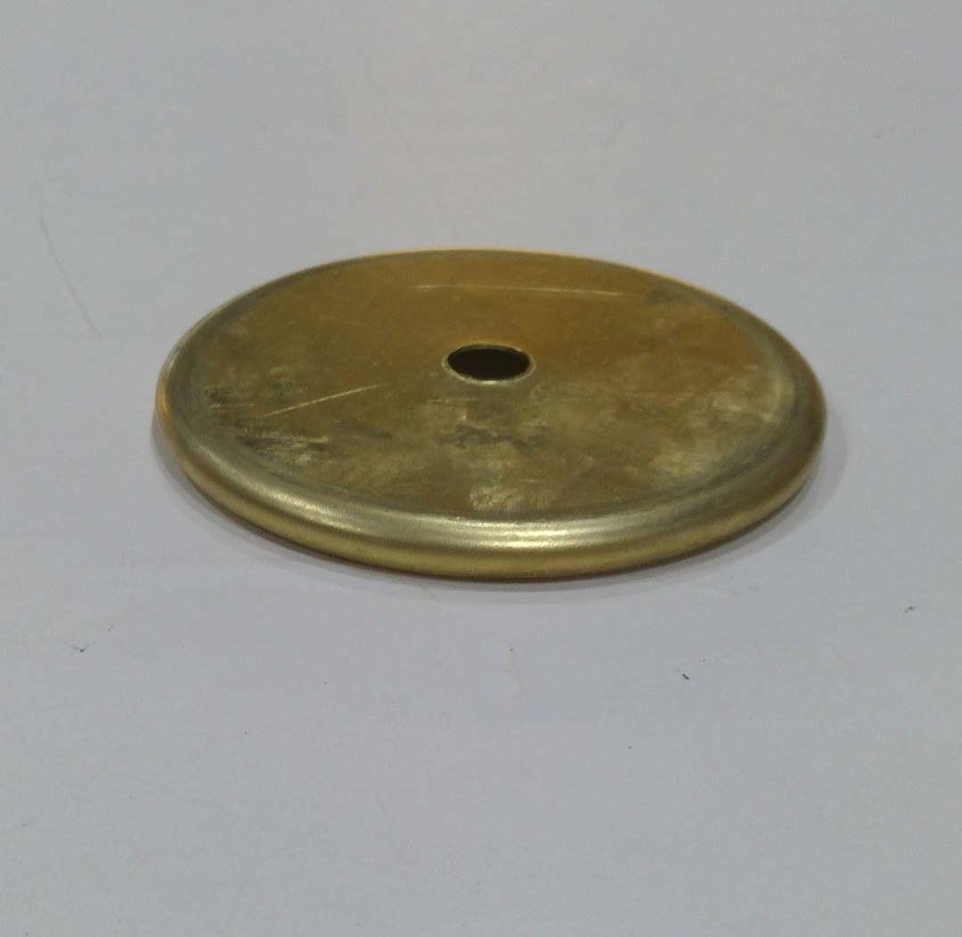 Solid Brass Vase Cap 3 X 1/4 Tall Rolled Edge Lamp Top Cover Bobeches