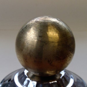 Solid brass ball 2-inch finial tap 1/8" ips.