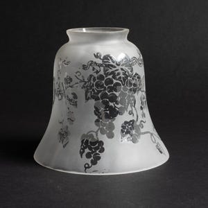 Bell Shape Embossed Grape Shade 2 1/4&quot; Globe
