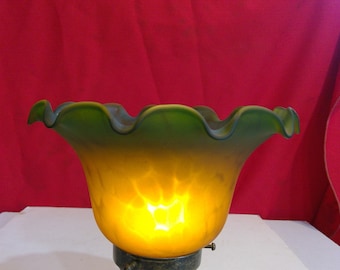 Amber, Green Lamp Shade Floor, Desk Lamp or Fixture Replacement Globe 2 1/4" fit.