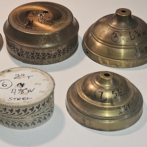 8 Different Brass Lamp Bases Parts DYI Part Assorted Shapes and Sizes