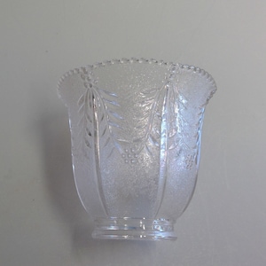 Shade Embossed Floral Pattern 2 1/4&quot; Fitter Shade Light Fixture Globe Fan Fixture