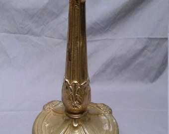 Pied de lampe de table en laiton massif finition laiton brut et non câblé à faire vous-même